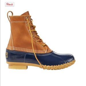 Women’s L.L.Bean Boots 8” Size 9 Navy and Brown